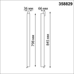 358829 PORT NT22 270 черный Светильник трековый однофазный трехжильный IP20 LED 4000K 40W 220V ITER