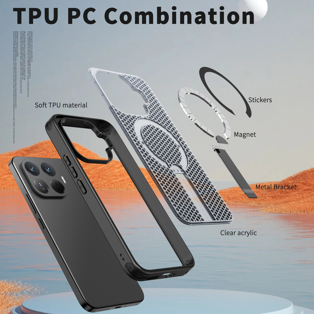 Прозрачный чехол Mesh Pro Magnetic Case для Xiaomi 17T