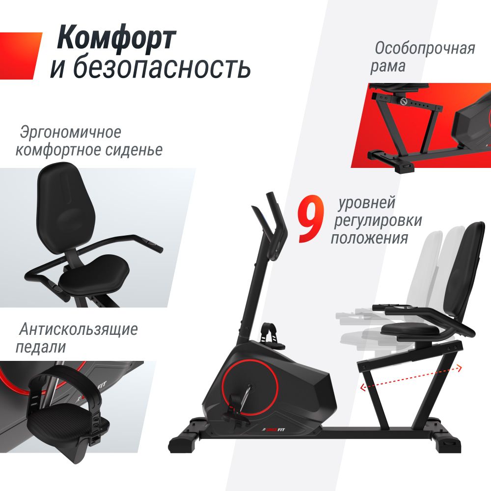 Горизонтальный велотренажер UNIX Fit BR-480E