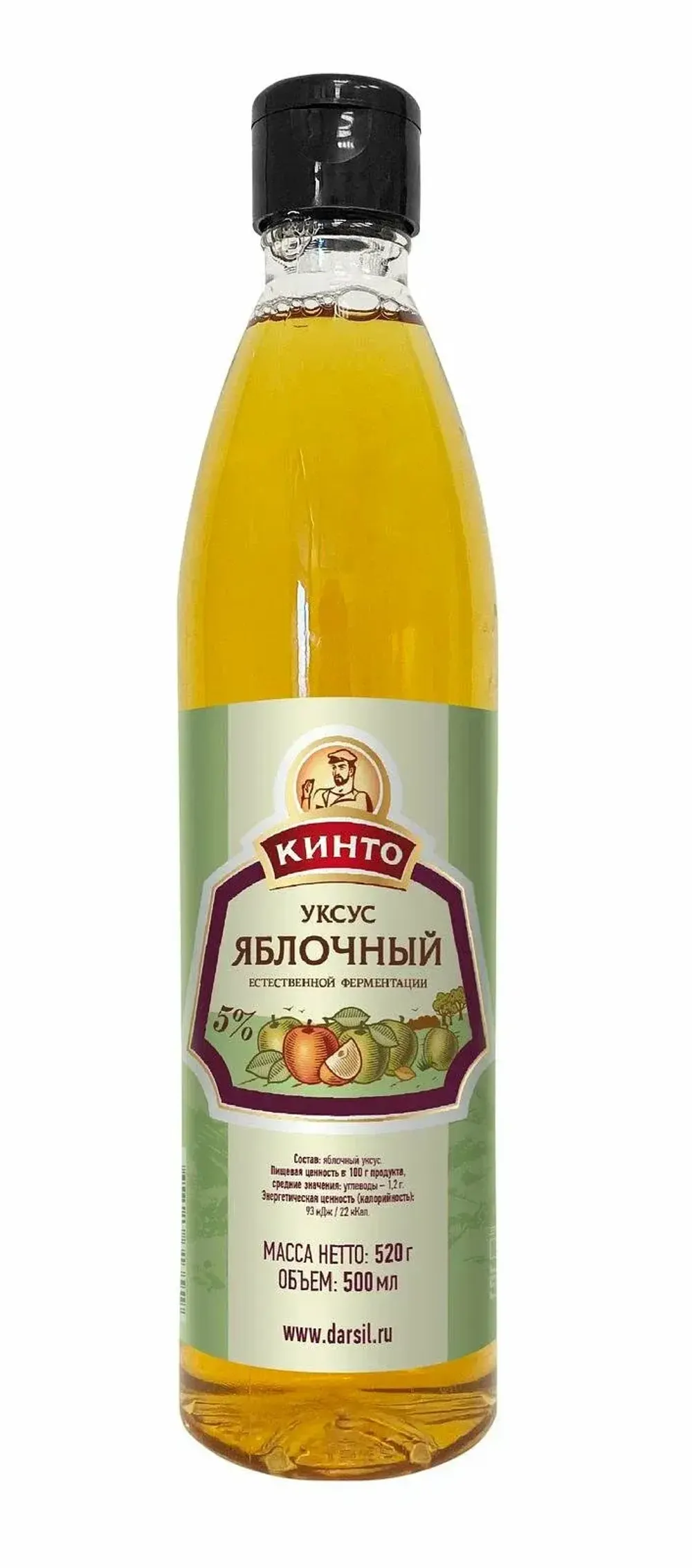 Кинто Уксус яблочный 5% 500мл