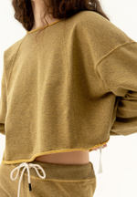 Свитшот оверсайз Bowery NYC Crop Honey