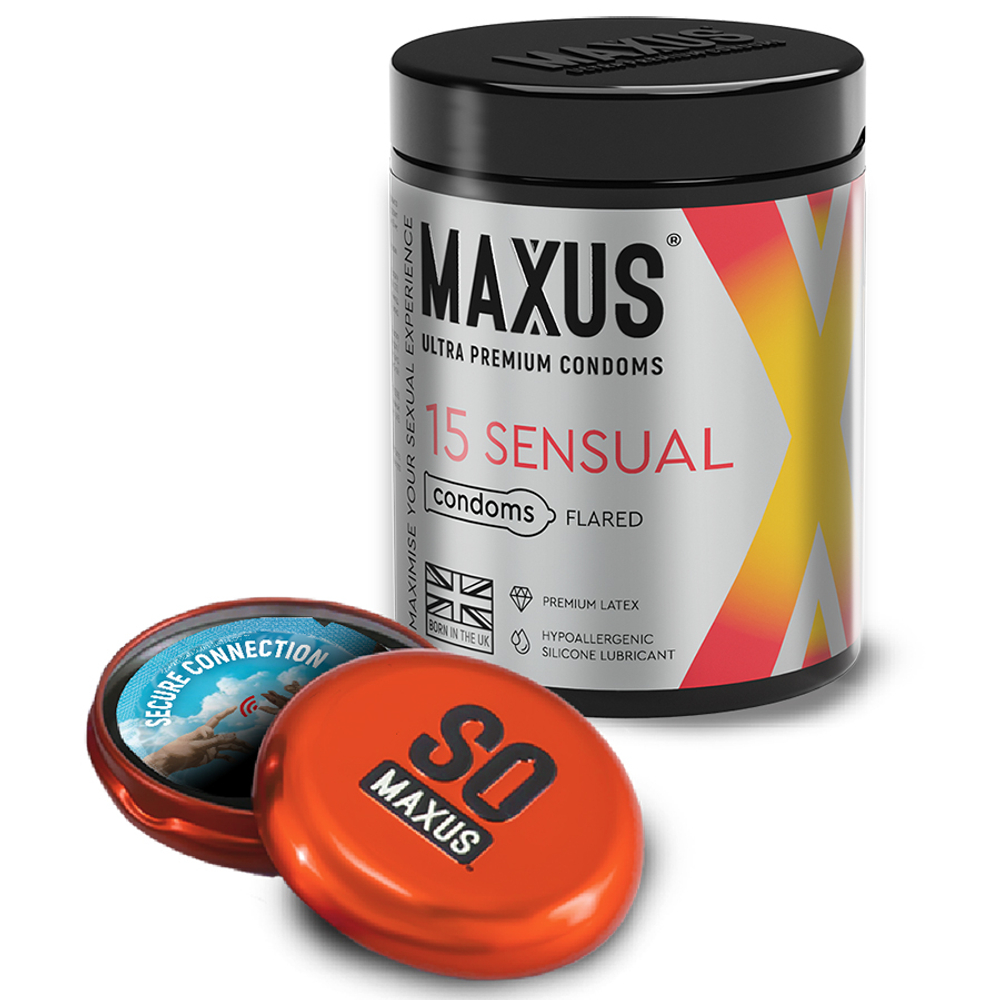 Набор презервативов анатомической формы в металлическом кейсе Maxus Sensual X-Edition №15