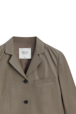 Massimo Dutti Блейзер из кожи наппа- Limited Edition, коричневый