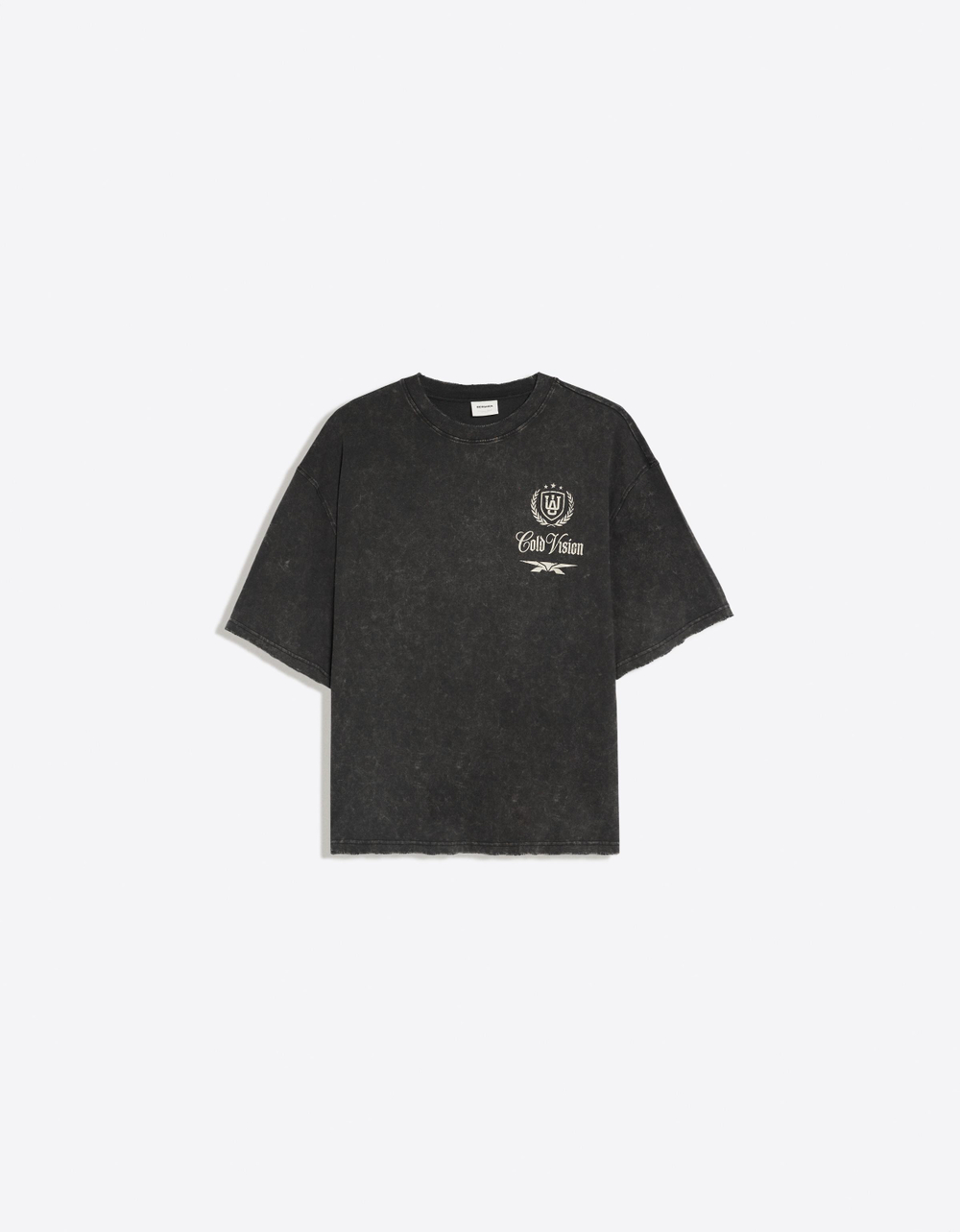 Мужская футболка boxy fit с коротким рукавом и принтом, арт. 3731/120 - BERSHKA