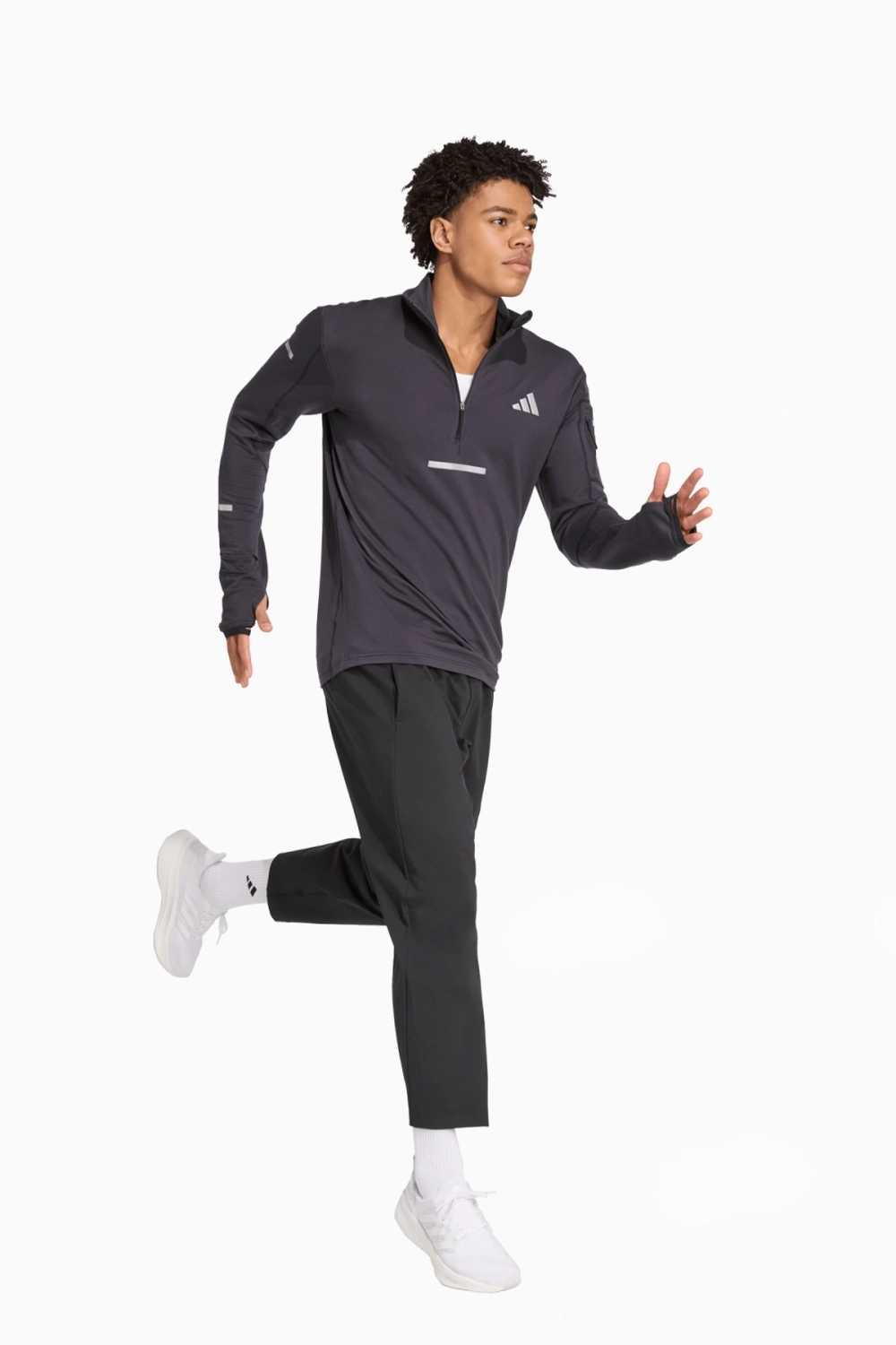 Кофта adidas Adi365 Running CLIMAWARM+ Half-Zip - черный