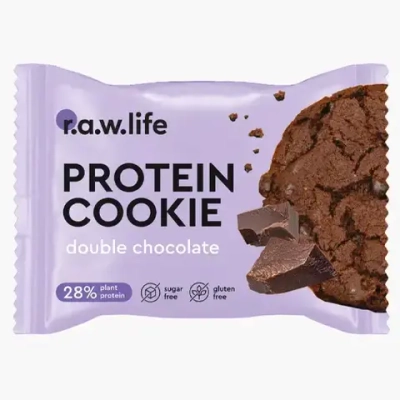 Печенье протеиновое двойной шоколад "R.A.W. Life", 37 г