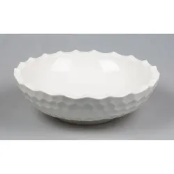 Салатник 1500 мл d 26,5 см h8 см Crush Honeycombs белый фарфор P.L. Proff Cuisine [1]