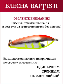 Блесна колебалка Baitis II на лосось, форель, щуку Grows Culture 22 гр. 007