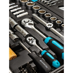 Набор слесарных инструментов Bartex, 1/2", 1/4", CrV сталь, кейс, 76 пр, шт