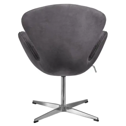 Кресло Bradex Home SWAN STYLE CHAIR тёмно-серый, искусственная замша
