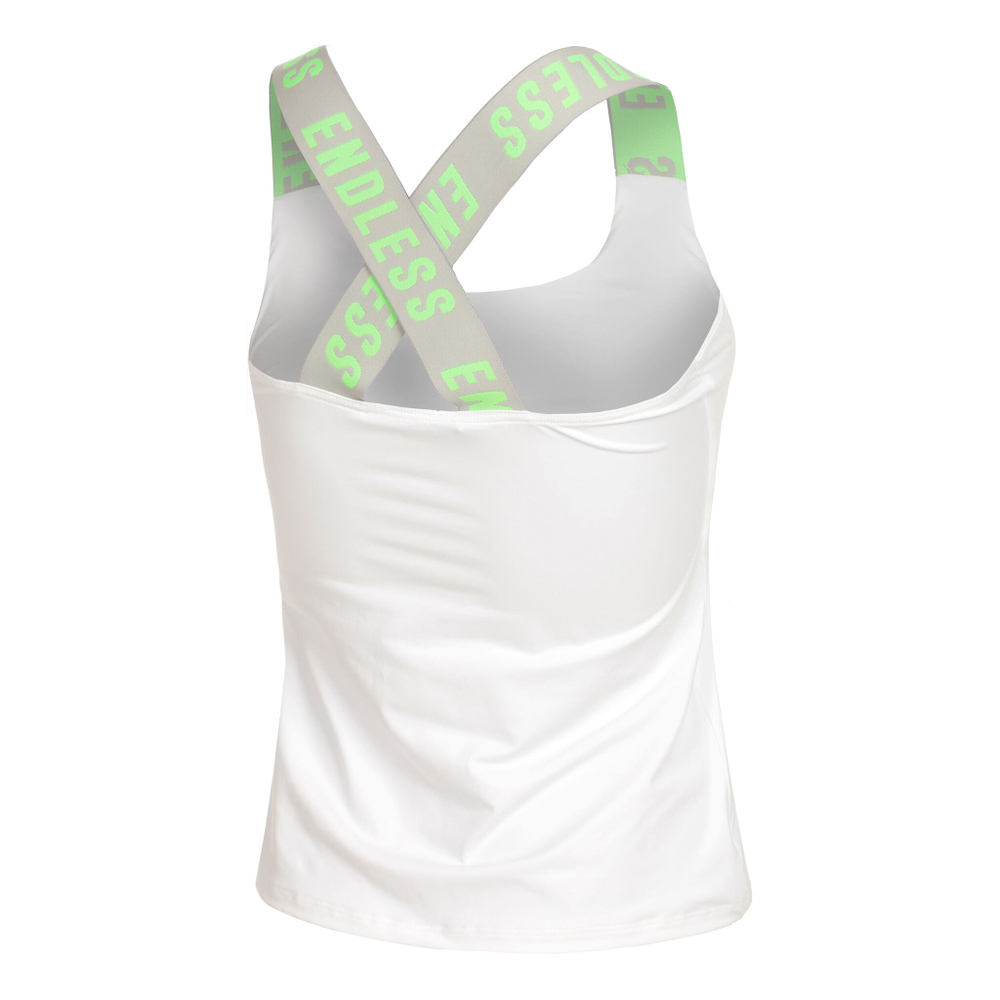 Женская теннисная майка Endless Iconic Tank Top Women - White, Light Green