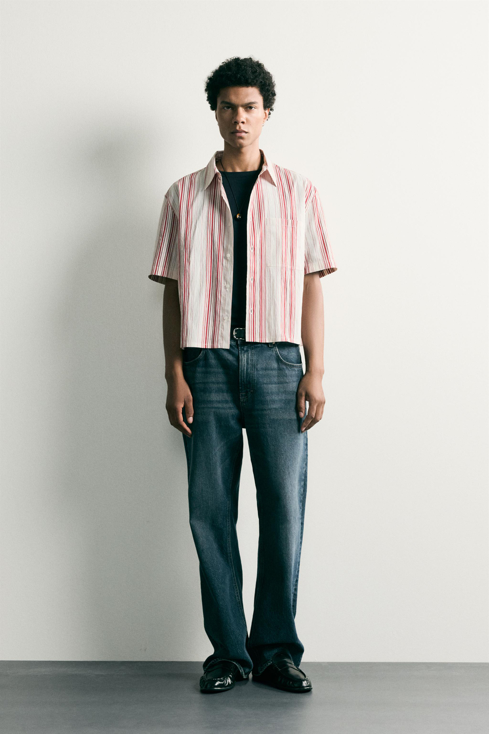 РУБАШКА BOXY FIT В ПОЛОСКУ — ZARA · 6176/860