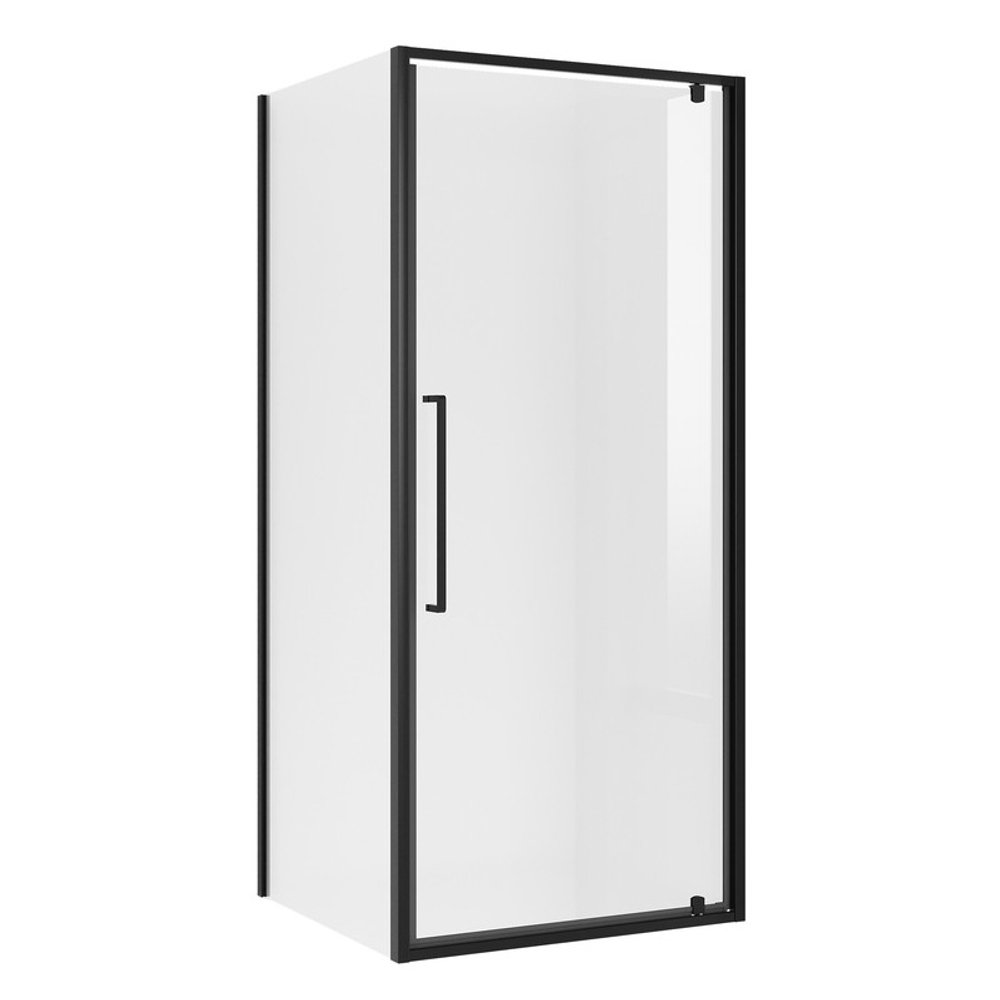 Душевое ограждение Niagara Nova NG-85-9AB-A80B-34 (90х80х195) прямоугольник,черный матовый,дверь распашная,стекло прозрачное,2 места