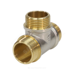Тройник латунь никель Ду 15 (1/2") НР/НР/НР 9010 ГОСТ 32585-2013 Aquasfera 9010-01