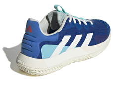 Мужские кроссовки теннисные Adidas SoleMatch Control - core blue/cloud white/flash aqua