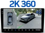 Магнитола для Volkswagen Polo 5 2009-2020 (рамка черная глянцевая) - Teyes CC3-2K-360 на Android 10, Быстрая, 2K QLED, CarPlay, 4G SIM-слот, 4 камеры в комплекте