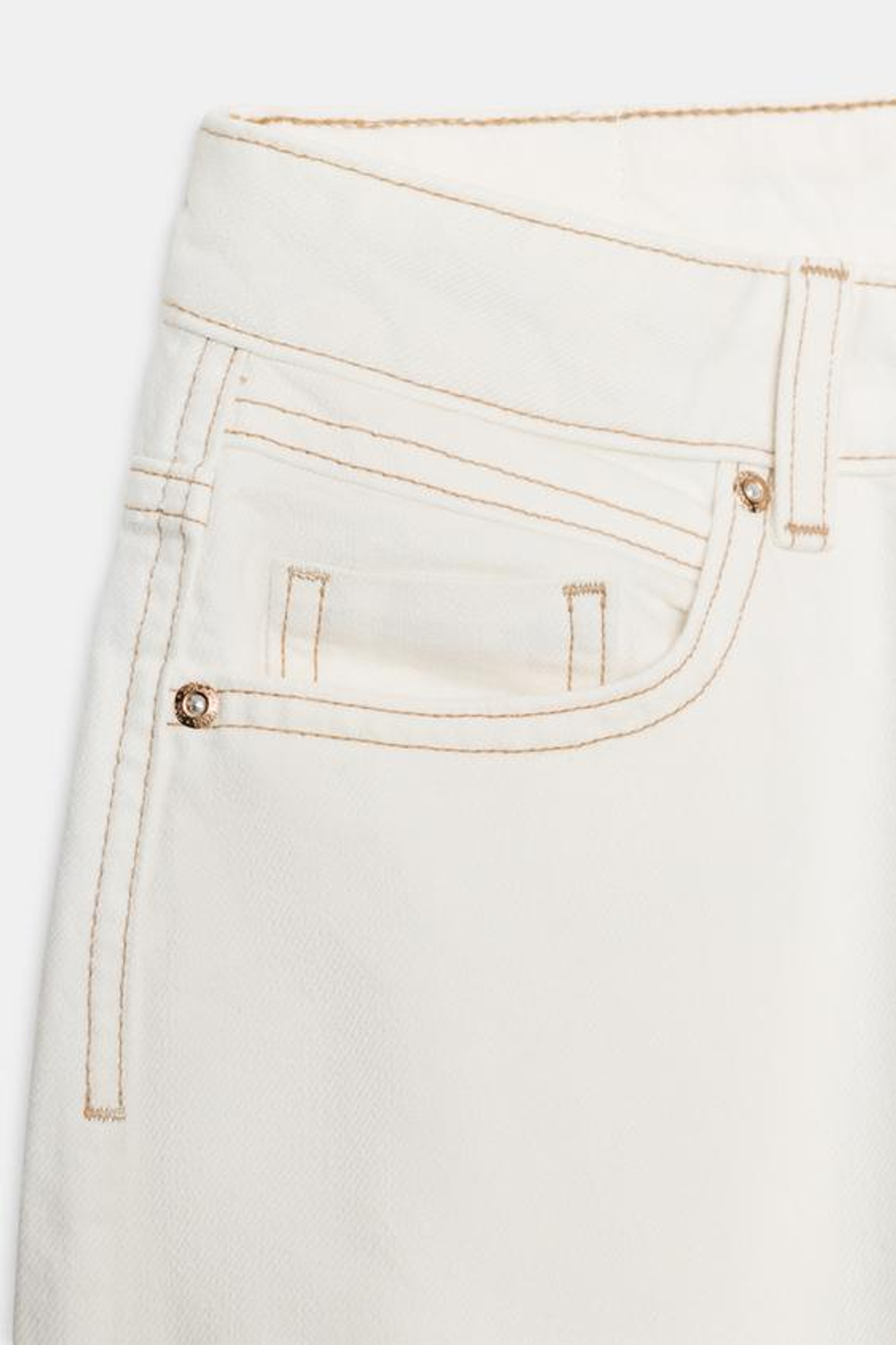 ZARA ДЖИНСЫ Z1975 REGULAR FIT LONG LENGTH С ВЫСОКОЙ ПОСАДКОЙ, БЕЛЫЙ