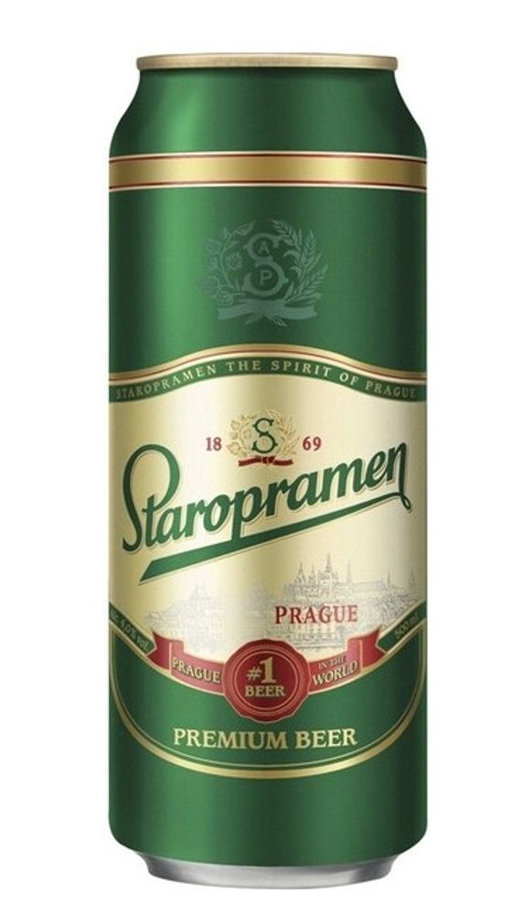 Пиво Старопрамен Премиум банка