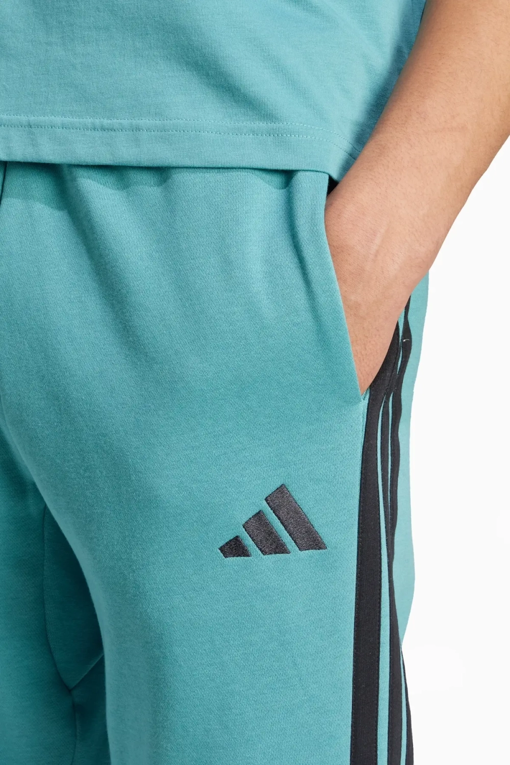 Штаны adidas Essentials 3-Stripes Fleece - бирюзовый