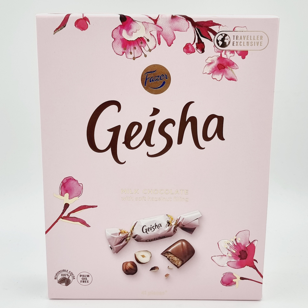 Конфеты шоколадные Karl Fazer Geisha Milk Chocolate с начинкой из тертого ореха 295 г (Из Финляндии)