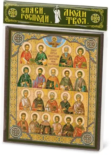 Икона "Собор Святых Целителей" 10х12 на МДФ-6 (1012-1424)