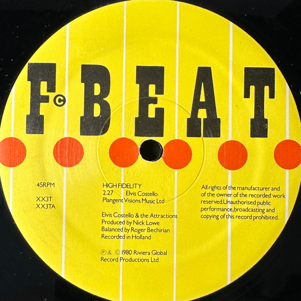 Elvis Costello & The Attractions – High Fidelity (Англия 1980г.) 12", 45 RPM