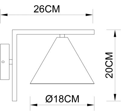 Бра Arte Lamp DAVID A7033AP-1BK, 1хE27