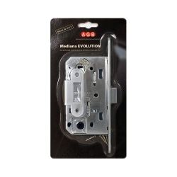 Замок межкомнатный AGB WC MEDIANA EV B01102.50.34.567 (мат.хром) /25797/