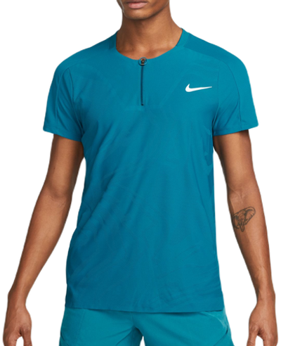 Мужское теннисное поло Nike Court Dri-Fit Adventage Slam Tennis Polo - green abyss/white