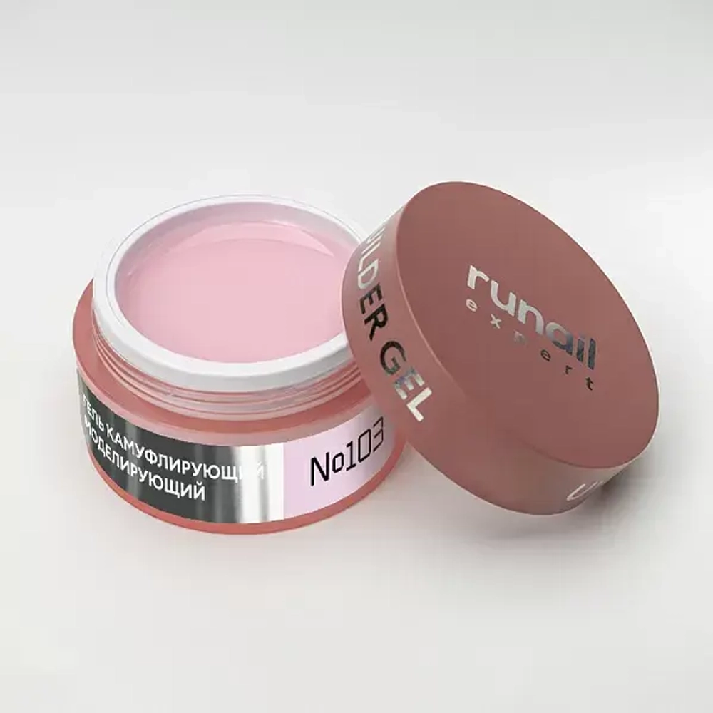 Runail Expert Гель моделирующий UV BUILDER GEL №103 бледно-розовый, 50г банка