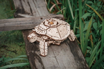 Механическая Черепаха от Eco Wood Art (EWA) - Деревянный конструктор, сборная модель, 3D пазл