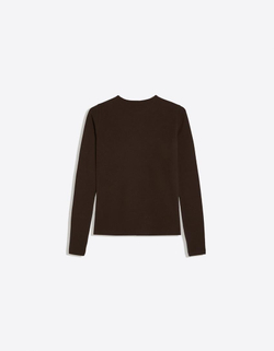 BERSHKA Футболка с длиными рукавами, коричневый