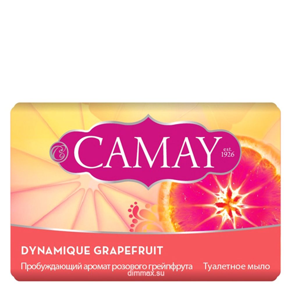 CAMAY МЫЛО ТУАЛЕТНОЕ ДИНАМИК ГРЕЙПФРУКТ 48Х85Г CAMAY МЫЛО ТУАЛЕТНОЕ ДИНАМИК ГРЕЙПФРУКТ 48Х85Г