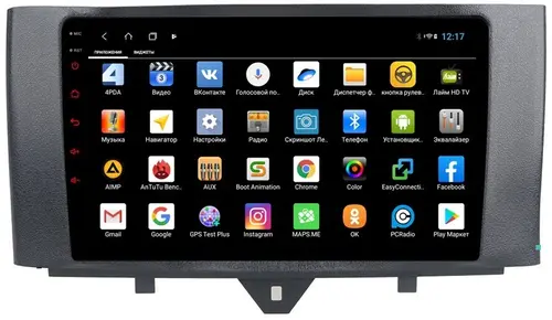 Магнитола для Smart ForTwo/ForFour 2012-2015 - Parafar PF215XHD на Android 13, CarPlay, 4G SIM-слот