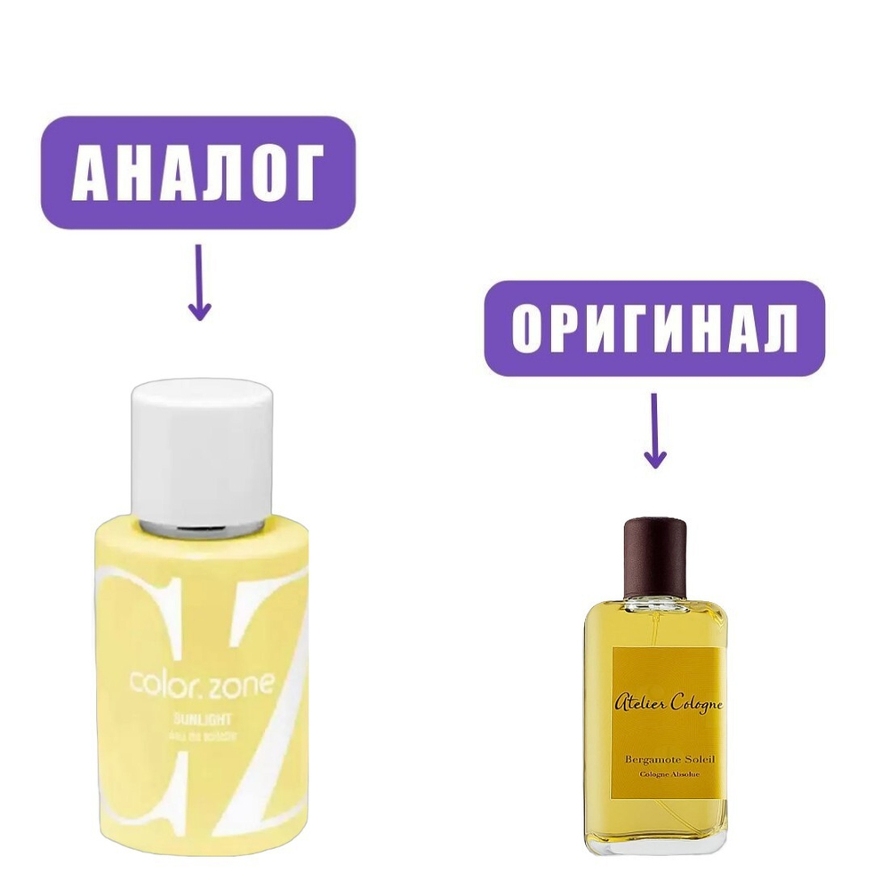 Color Zone SUN LIGHT edT 50ml (версия Atelier Cologne Bergamote Soleil)