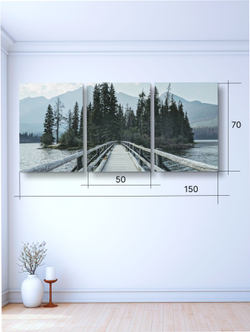 Картина Остров отражений модульная 50x70см 3шт.
