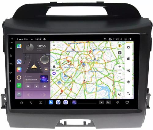 Магнитола для KIA Sportage 2010-2016 - Kuberg QLed, Android 13, Быстрейшая, CarPlay, SIM-слот