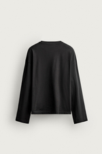 Футболка в полоску оверсайз с длинными рукавами — ZARA