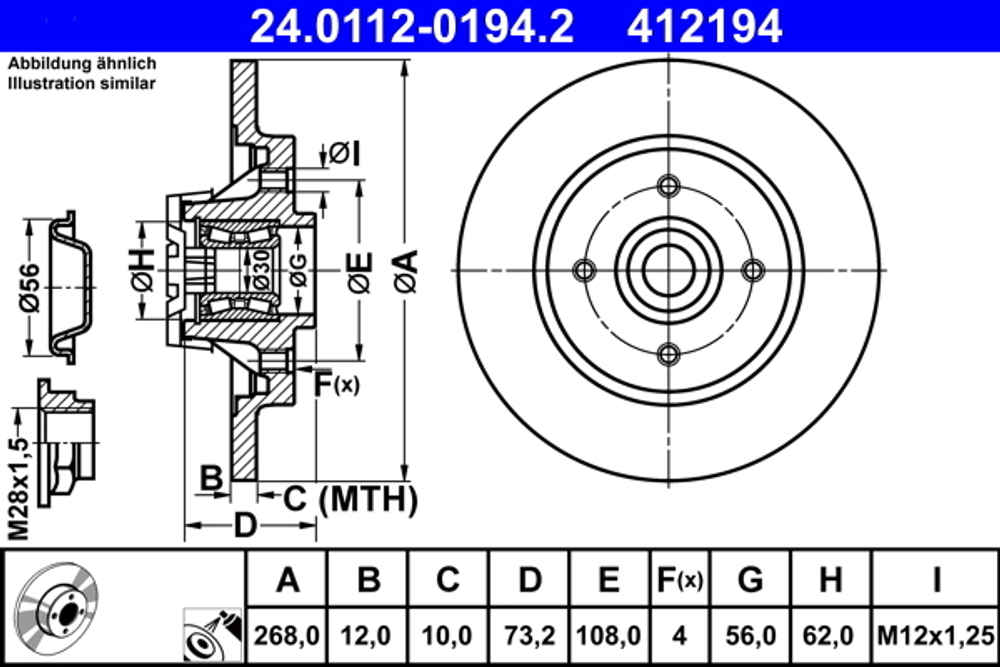 ATE - 24011201942-ATE - Brake Disc