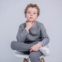 Брюки с отворотами "Полоска" подростковые