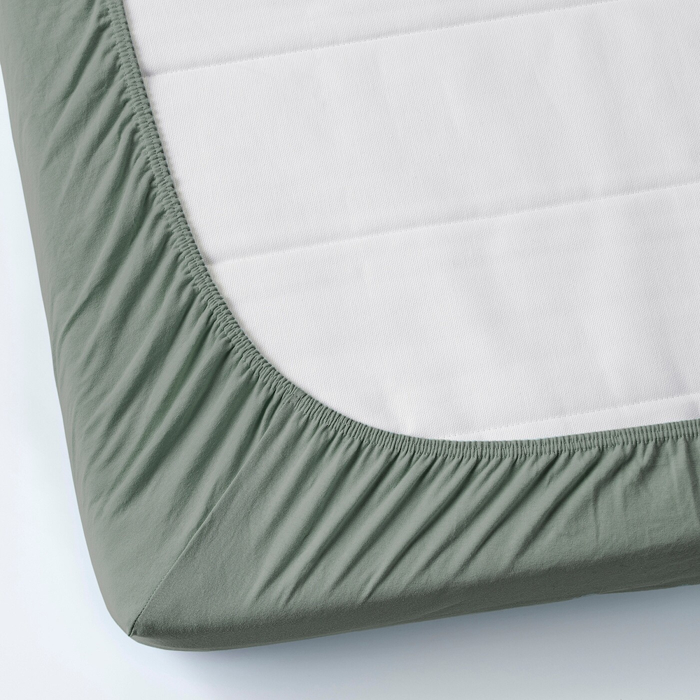 IKEA VÅRVIAL  (ИКЕА ВÅРВИАЛ)  -  Простыня для шезлонга на резинке, серо-зеленая, 80x200 см