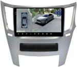 Магнитола для Subaru Legacy 5, Outback 4 2009-2014 (правый руль) - FarCar BX9-360-7184RS монитор 9.5" 2K QLED на Android 13, Быстрая, CarPlay, 4G SIM-слот, 4 камеры в комплекте