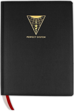 Бизнес-тетрадь А4 в клетку PERFECT SYSTEM black твердая обложка - черный Charme с тиснением
