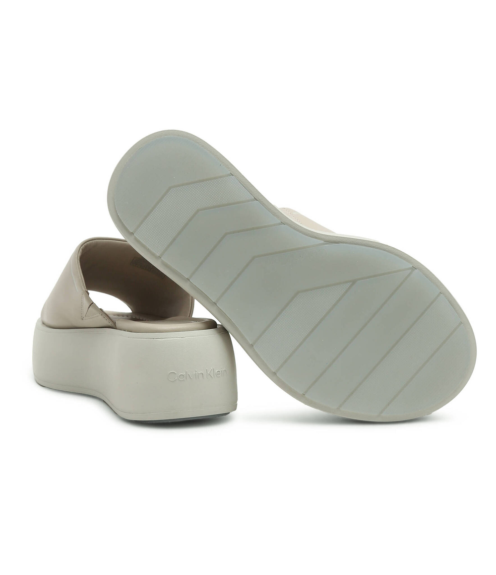 Кожаные flatform slide lth Calvin Klein - бежевый(HW0HW01943)