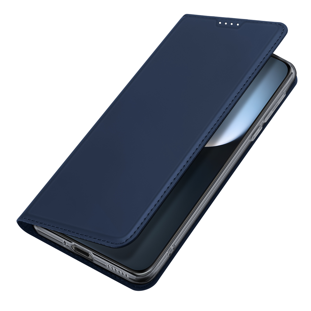 Чехол книжка из PU кожи синего цвета от Dux Ducis для Honor Magic 7 Pro, серия Skin Pro Series Case