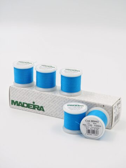 Нитки швейные Madeira aerofil № 120 Col. 8940 аква (100, 400 м)