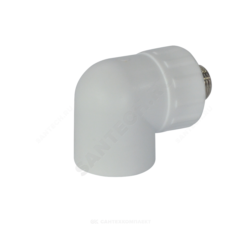 Угольник PP-R комбинированный белый Дн 25х1/2" НР RTP (РосТурПласт) 10801