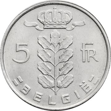 5 франков 1948-1981 Бельгия