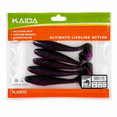 Набор силиконов KAIDA SH07-95 9.5см 5шт COL030 №5