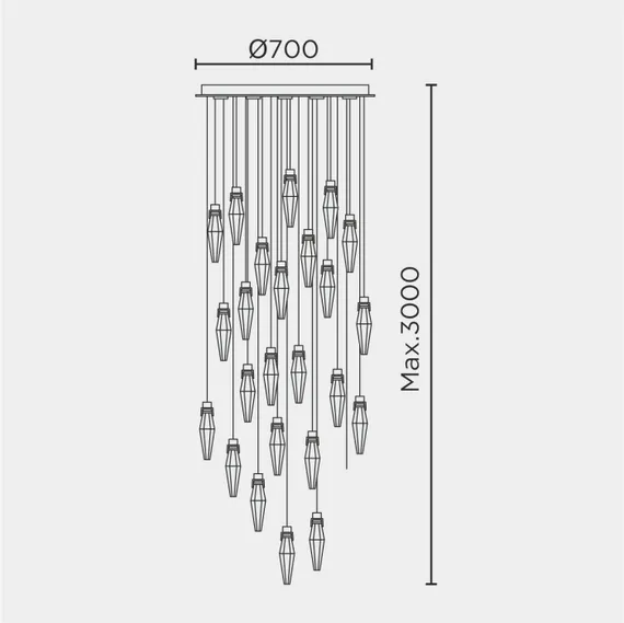 Подвесной светильник ML.89180.25 BS Modelux